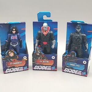 Hasbro G.I. Joe Figures Baroness, Destro & Snake Eyes (Pack of 3),  NIB